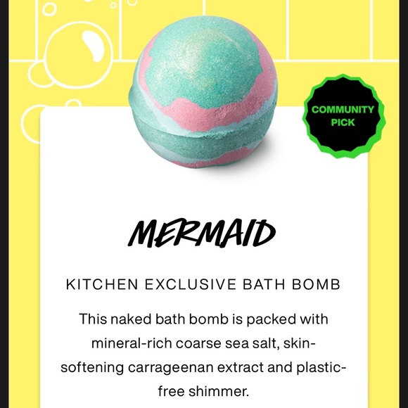 Lush Bath & Body Lush Mermaid Bath Bomb Spongebob Kitchen Box